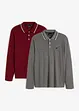 Poloshirt, lange mouw (set van 2), bonprix