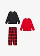 Kinderen pyjamabroek en 2 shirts met biologisch katoen (3-dlg. set), bonprix