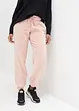 Fleece joggingbroek met boorden, bonprix
