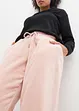 Fleece joggingbroek met boorden, bonprix