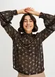 Mesh shirt met folieprint, BODYFLIRT