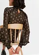 Mesh shirt met folieprint, BODYFLIRT
