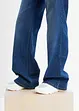 Wide leg stretch jeans met mid waist, bonprix