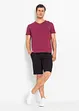 T-shirt met V-hals (set van 3), bonprix