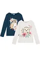Longsleeve van biologisch katoen (set van 2), bonprix