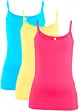 Spaghetti top van katoen (set van 3), bonprix