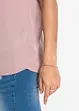 Soepelvallende, satijnen blouse met oversized schouders, bonprix