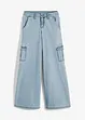 Cargo jeans mid waist, wid leg, bonprix