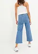 Wide leg mid waist jeans, cropped, bonprix