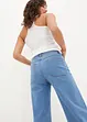 Wide leg mid waist jeans, cropped, bonprix