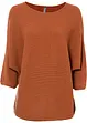 Geribde oversized trui van viscosemix, bonprix