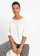 Geribde oversized trui in een viscosemix, bonprix