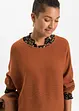 Geribde oversized trui van viscosemix, bonprix