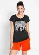 Katoenen shirt met print, korte mouw, bonprix