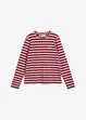 Gestreepte longsleeve met borduursel, bonprix