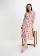 Midi jurk met split van gestructureerde viscose, RAINBOW