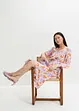 Midi jurk met split van gestructureerde viscose, RAINBOW