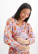 Midi jurk met split van gestructureerde viscose, RAINBOW