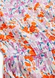 Midi jurk met split van gestructureerde viscose, RAINBOW