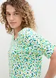 Jersey-linnen shirt met plooitjes, bonprix