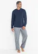 Pyjama met V-hals (2-dlg.), bonprix
