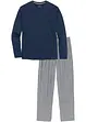 Pyjama met V-hals (2-dlg.), bonprix