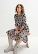Midi jurk van viscose, bonprix