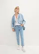 Cropped mid waist jeans, straight, bonprix