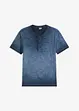 Henley shirt van biologisch katoen in washed out look, bonprix