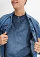 Henley shirt van biologisch katoen in washed out look, bonprix