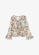 Gedessineerde blouse met volants, bonprix