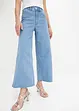 Wide leg jeans met high waist, cropped, bonprix