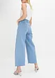 Wide leg jeans met high waist, cropped, bonprix