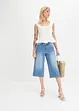 Wide leg capri jeans met mid waist, John Baner JEANSWEAR