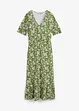 Jersey jurk met pofmouwen en volant, bonprix