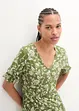 Jersey jurk met pofmouwen en volant, bonprix