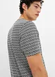 Henley shirt van biologisch katoen met minimal print en korte mouwen, bpc bonprix collection