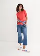 Shirt met boothals, halflange mouw, bonprix