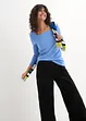 Longsleeve met carréhals (set van 2), bonprix