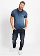 Piqué poloshirt in washed out used look, bonprix