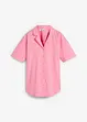 Luchtige oversized blouse van linnenmix, korte mouw, bonprix