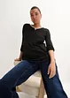 Lichte longsleeve met knoopsluiting, bonprix