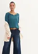 Lichte longsleeve met knoopsluiting, bonprix