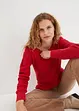 Geribde trui met boothals, bonprix