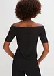Carmen-shirt met kant en structuur, BODYFLIRT boutique