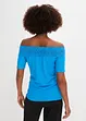 Carmen-shirt met kant en structuur, BODYFLIRT boutique