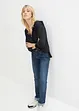 Stretch jeans mid waist, straight, bonprix