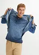 Henley shirt van biologisch katoen in washed out look, bonprix