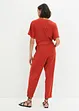 Jersey jumpsuit met structuur en strikceintuur, cropped, bpc bonprix collection