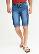 Lange jeans short met cargozakken, regular fit, John Baner JEANSWEAR